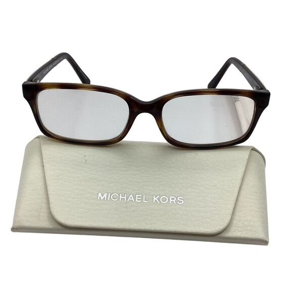 Michael Kors Eyeglass Frames Only Case Medellin 3010 52-16 140 Brown Tortoise - Picture 4 of 13